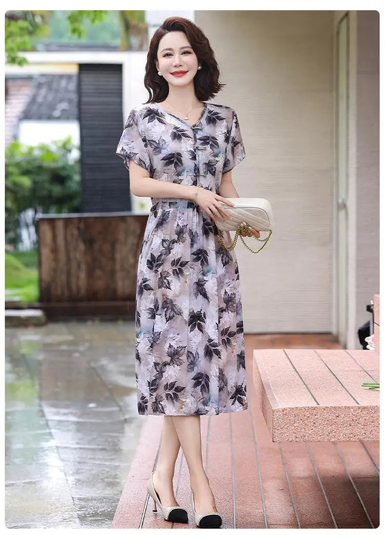 រ៉ូបរដូវក្តៅសម្រាប់នារី Vintage Bodycon រ៉ូប Office Lady Floral Midi រ៉ូប Elegant Casual Night Party Vestidos