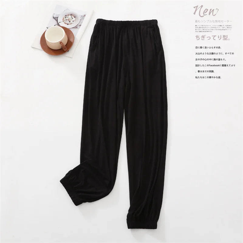 Casual Summer Pajama Pants New Spring Autumn Home Wear Pyjama Pant Lounge Bundle Foot Sleepwear Home Pantalon Pijama Women