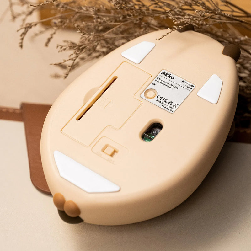 Akko Cute 2.4g/Bluetooth Wireless Mouse Cat Theme Designed Ergonomic 3200 DPI Kawaii Mice Kid Gifts For Gaming Office PC Laptop