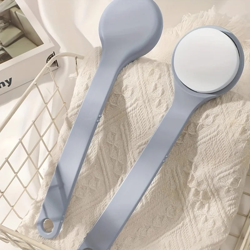 Ergonomic Long-Handled Body Lotion Applicator-Back Brush with Sponge Pad, No-Battery Needed,Ideal for Post-Bath Body Application