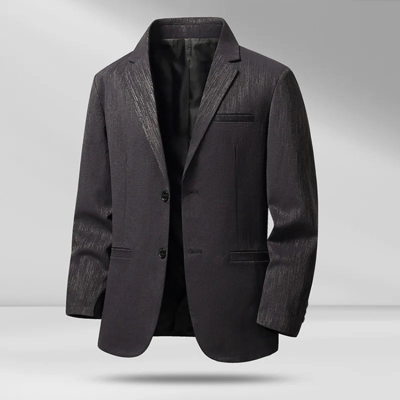 Men's Slim Fit Casual Blazer Suit Jacket Business Daily Solid Color Notch Lapel Single Breasted Long Sleeve Top