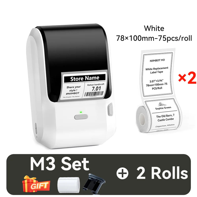 Niimbot M3 Thermal Transfer Label Printer DIY Barcode Price Tag Adhesive Sticker Label Maker for Jewelry Retail Perfume Business