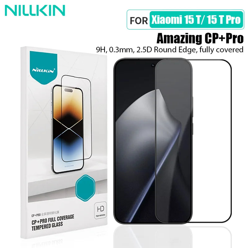 NILLKIN For Xiaomi 15 T Pro Screen Protector Film CP+PRO HD Clear Full ScreenTempered Glass Glass Film for Xiaomi 15 T Glass