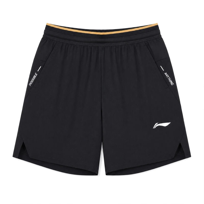 ខោបាល់ទាត់បុរស Li-Ning 82% Polyester 18% Elastane រាងរលុង ខ្យល់ចេញចូលបាន ខោកីឡាបាល់ទាត់ LiNing AKSW653