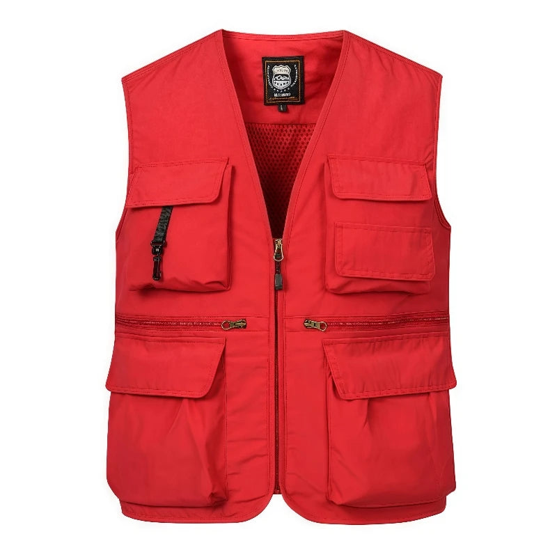 New Outdoor Casual Fashionable Versatile Men's Sleeveless Top Comfortable Fit Multi-pocket Breathable Outdoor Fishing Vest