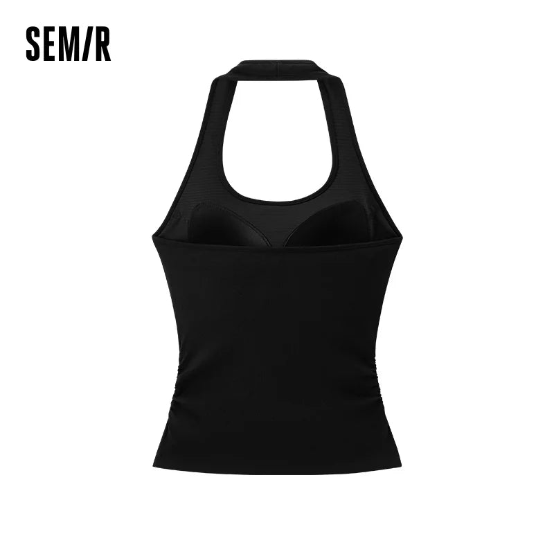 Semir Womens Tank Top 2026 Short Style Cool Feeling Moisture Wicking Quick Dry Halter With Padded