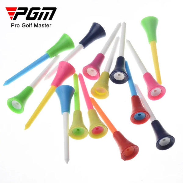 83mm Golf Tees 50pcs Plastic Ball Seat Soft Rubber Cover SJT01