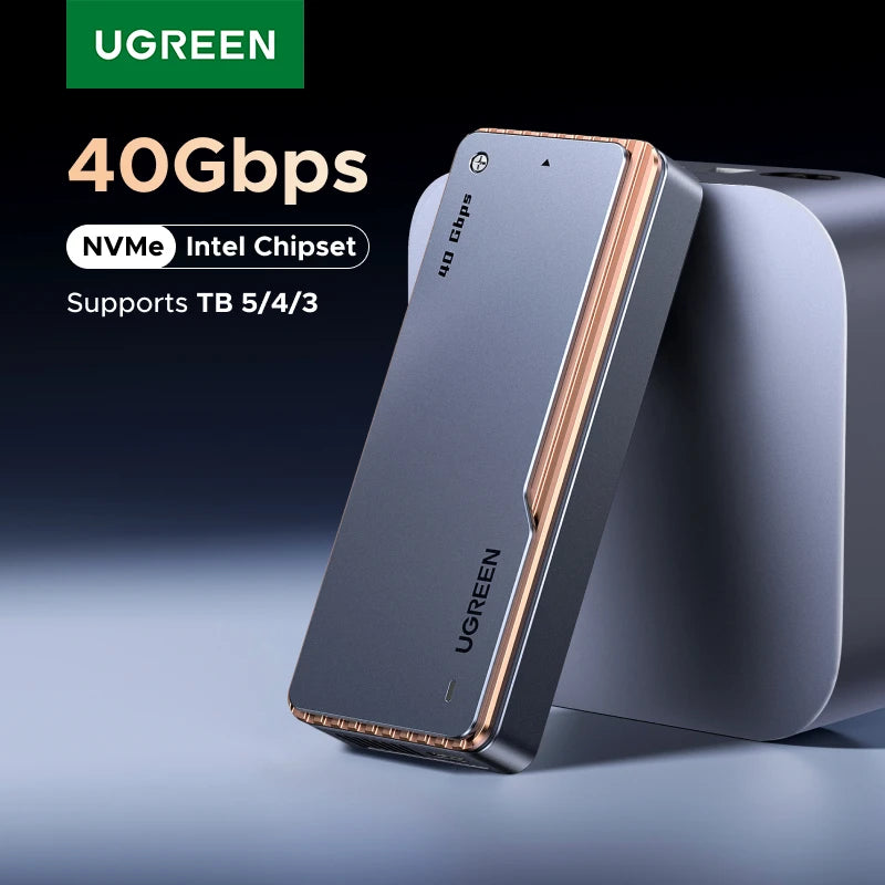 UGREEN Intel Chipset 40Gbps NVMe SSD Case SSD Enclosure M.2 to USB4.0 Adapter for M.2 NVME PCIE Aluminum Case