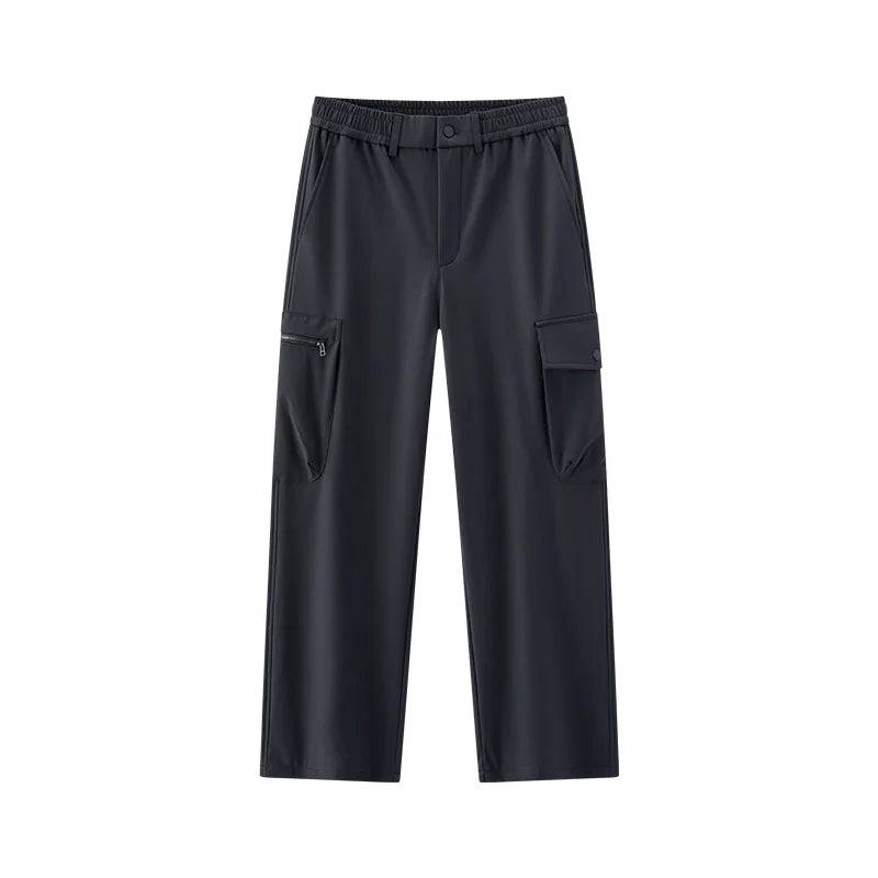 Semir Women Pants Fleece Lined Wide Leg Urban Workwear Style Street Style Drawstring Waist 2026 Winter Comfort Fit