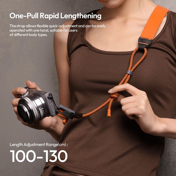 ខ្សែស្ពាយកាមេរ៉ា Ulanzi CSS2 U-Snap Lite Neck Strap ប៊ូឡុងសម្រាប់ Canon Sony Nikon Fuji គ្រឿងបន្លាស់ថតរូប
