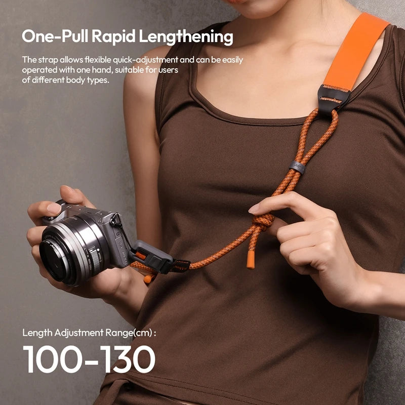 ខ្សែស្ពាយកាមេរ៉ា Ulanzi CSS2 U-Snap Lite Neck Strap ប៊ូឡុងសម្រាប់ Canon Sony Nikon Fuji គ្រឿងបន្លាស់ថតរូប