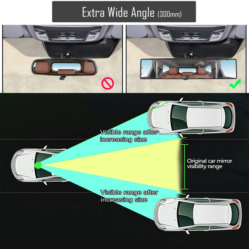 SEAMETAL Universal Anti glare Wide Angle Convex Rearview Mirror Car Interior Rear View Baby Child Seat Watch Sun Visor Goggle