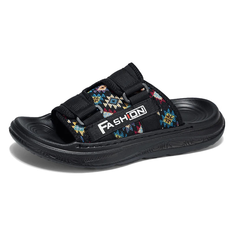 Men's soft insole Slides Comfort Casual Slippers Summer breathable lightweight beach shoes Slip on walking Daily wear slippers