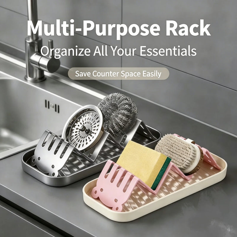 Wave Soap Rack Kitchen Countertop Bathroom Soap Box Drain Tray Soap Storage Rack