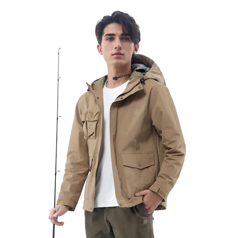 HUMTTO Keep Warm Camping Hiking Jackets Autumn Winter Men's Jacket Waterproof Sports Hunting Jacket Outdoor Windbreaker Coats