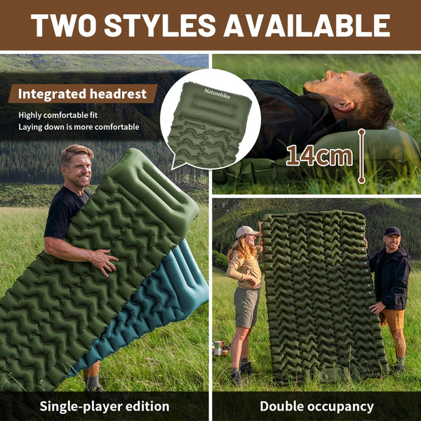 កន្ទេលគេង Naturehike FC01 1.6R តម្លៃ ខ្នើយស្រាល ងាយស្រួលបំប៉ោង ងាយស្រួលយកតាមខ្លួន ការពារសំណើម ពូកតង់ធំទូលាយ