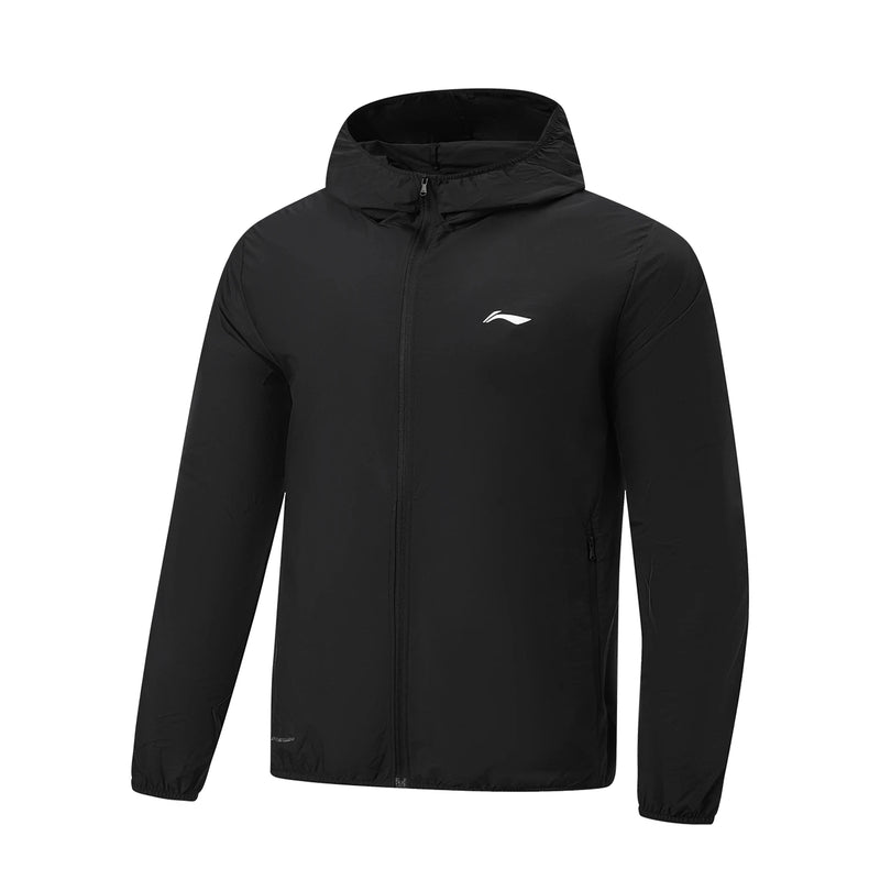 អាវ ហាត់ប្រាណ បុរស Li-Ning អាវ ខ្យល់ LN ការពារទឹក ប៉ូលីអាមីត រាង ធម្មតា ទន់ និង អាច ដកដង្ហើម បាន បែប បុរាណ LiNing Fitness អាវ AFDW475