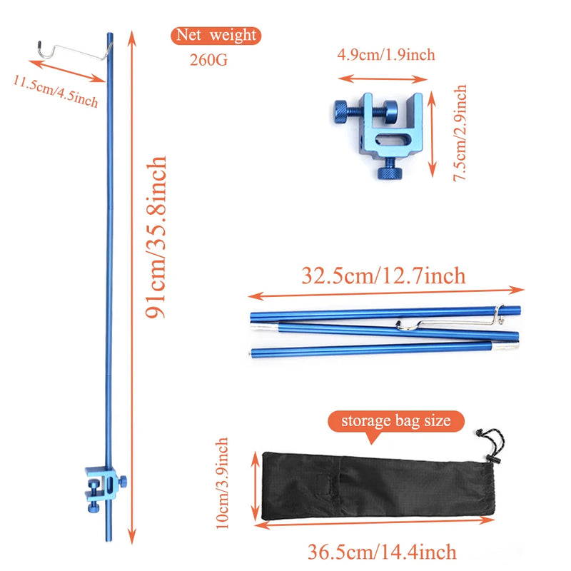 Outdoor lamp holder aluminum alloy camping lamp holder, foldable camping lamp pole storage lamp holder