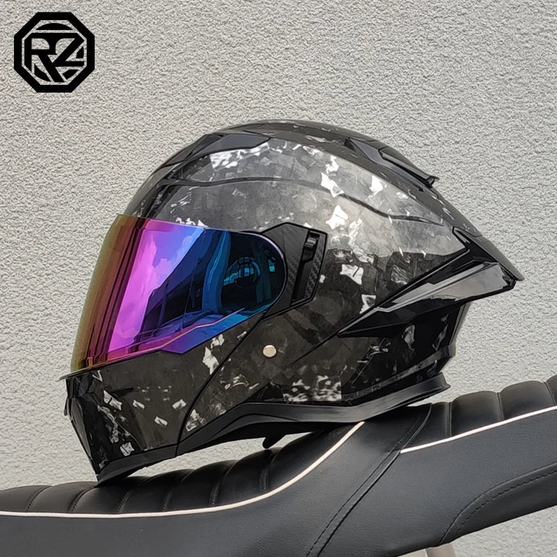 Modular Flip Up Motorcycle Helmet Full Face Dual Visor Motorbike Helmet DOT Approved Flip‑up Modular Helmet for Adults Men Women