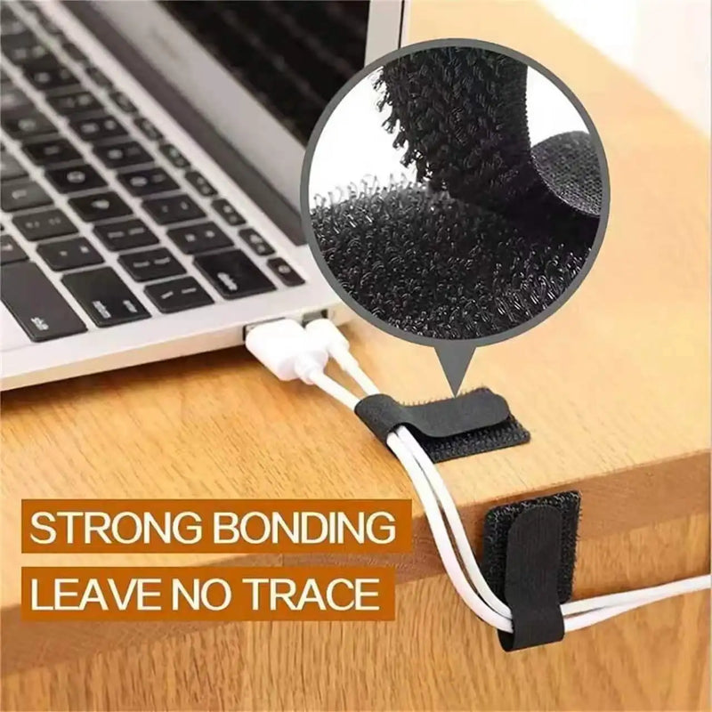 Separate Cable Management Box, Cable Ties, Mouse and Headphone Cable Management Nylon Cable Ties, Reusable Loop Hook Strap, Stra