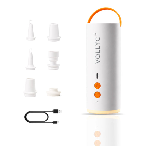 FLEXTAIL X VOLLYC Electric Air Pump Built-in 4000mAh Large Battery Portable Camping Air Pump for Air Bed Sleeping Pad Vacuum Bag