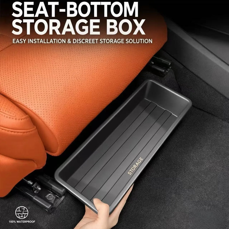 Under Seat Storage Box Universal Car Seat Bottom Organizer Box Removable Storage Box Gadget Case Universal Accessories