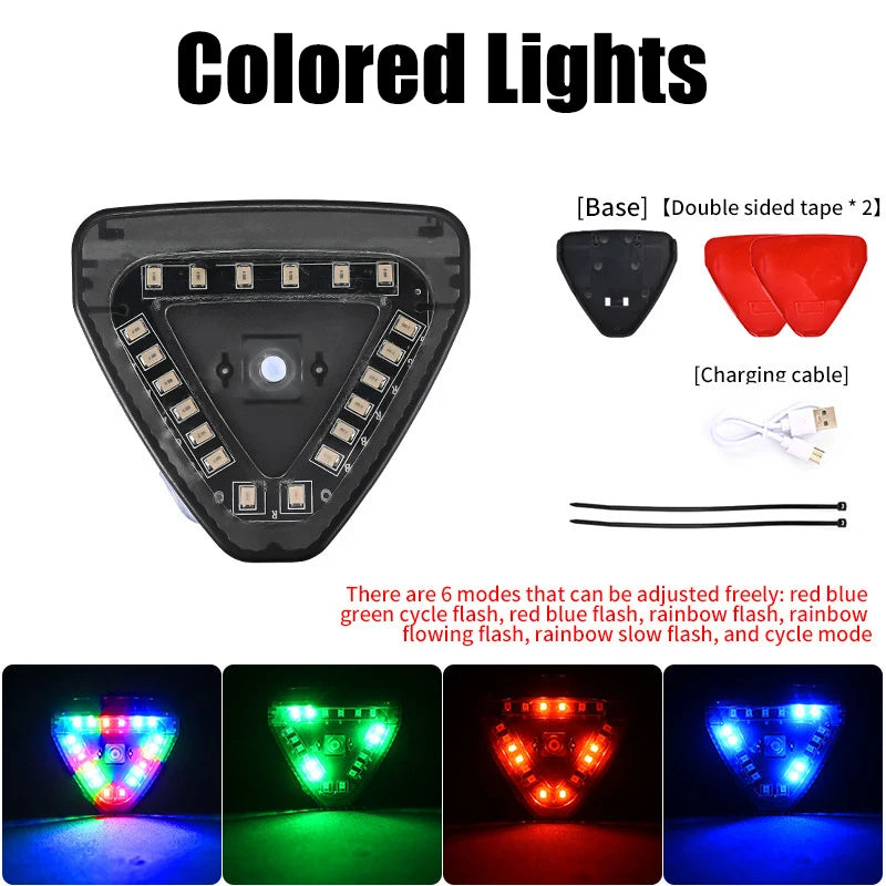 Wireless LED Warning Light Solar Strobe Lights USB Colorful Waterproof Flashing Siganl Lamp Motorcycle Car Motorbike Accessories