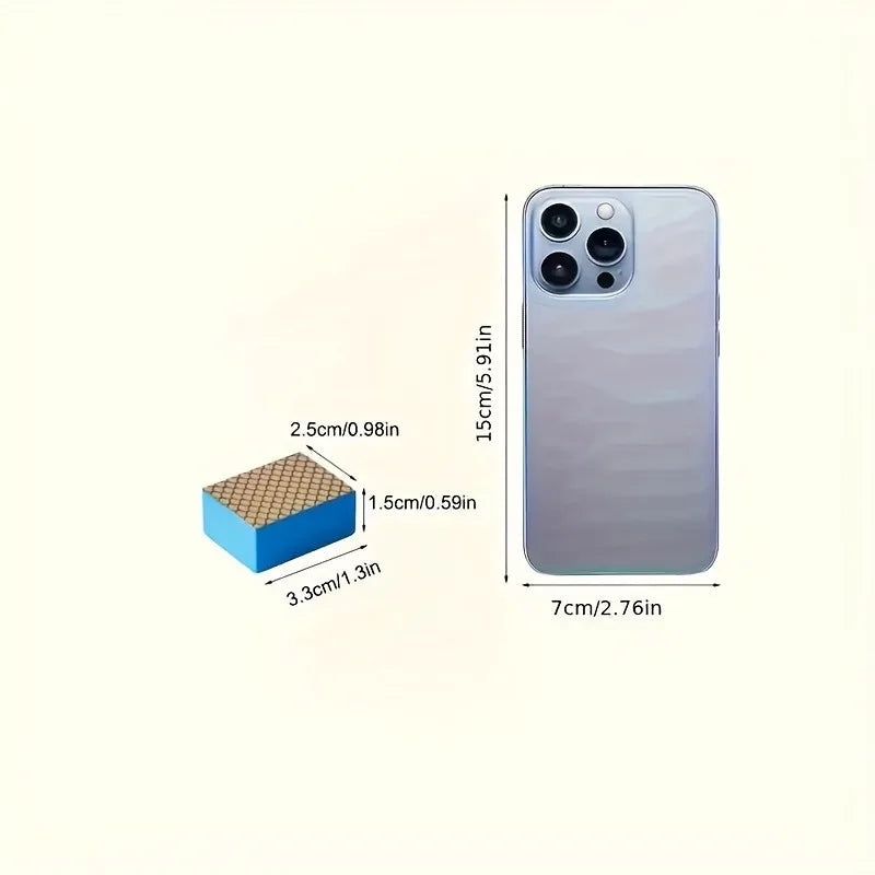 1/2pcs Sponge Diamond Sand Non-Scratching Sponge.Trace-Free Deep Cleaning Stain Scale Remover,for Bathroom Shower Glass Mirror