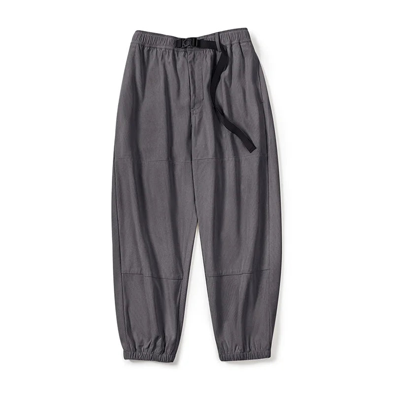 Maden Men's Casual Drawstring Corduroy Pants Loose Elastic Waist Wide Leg Relaxed Fit Trousers Outdoor Cityboy Jogger Sweatpants