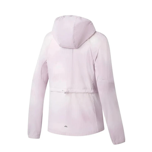 អាវ កីឡា រត់ សម្រាប់ នារី Li-Ning LN WIND PROOF ឆ្លុះ បញ្ចាំង ពន្លឺ 87% Polyamide 13% Elastane AFDW456