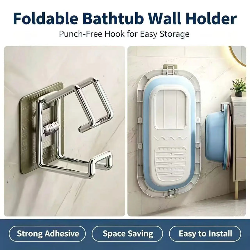 Basin Hook Household Wall Hanging Basin Storage Rack Bathroom Basin Folding Storage Rack Toilet Basin Storage Rack