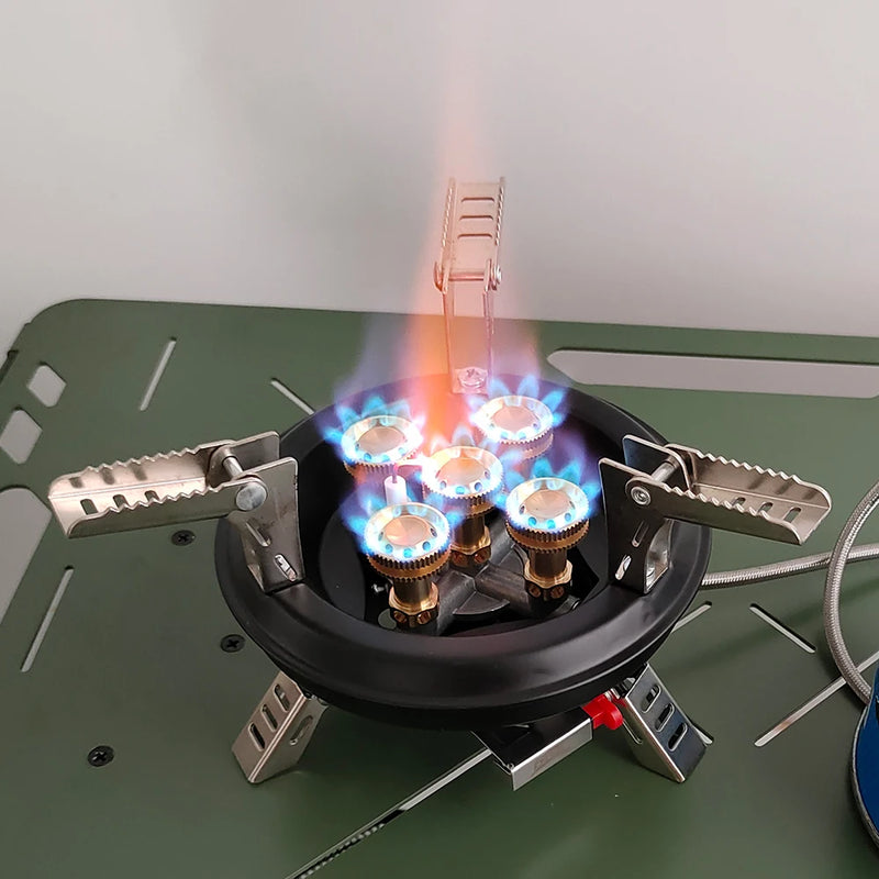 Camping Gas Stove High Pressured Hiking Burner 16000W BRS-201 Windshield Butane Gas Burner With Pizeo Ignition  for Traveling