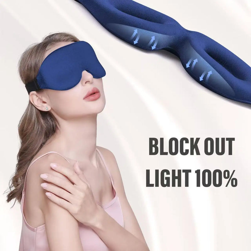 360° Full-Coverage 3D Eye Mask, Breathable, Non-Pressing, Suitable for Both Men and Women During Sleep