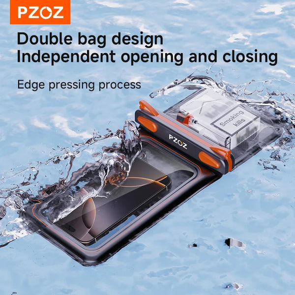PZOZ For waterproof envelope phone pouch cases water proof diving phone case bag iphone 17 16 13 11 pro max accessories Samsung