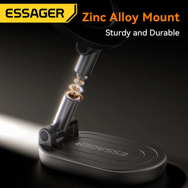 Essager Double-Sided Magnetic Phone Holder Portable Foldable Phone Stand For Magsafe iPhone Xiaomi Samsung Desktop Phone Holder