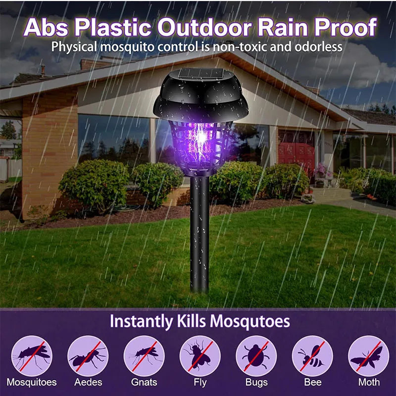 Solar Mosquito Killer Lamps Outdoor Courtyard Lawn Garden Terrace Outdoor Waterproof Fly Control Lamp forOutdoor Camping Orchard