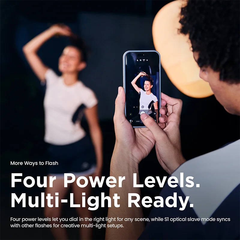 ភ្លើងពិលទូរស័ព្ទ JOBY BM06 Beamo® Spark Lite សម្រាប់ទូរស័ព្ទ iPhone 18 17 16 15 Pro Max ភ្លើងបំពេញខ្នាតតូច 5600K ភ្លើងវីដេអូ ភ្លើង Selfie