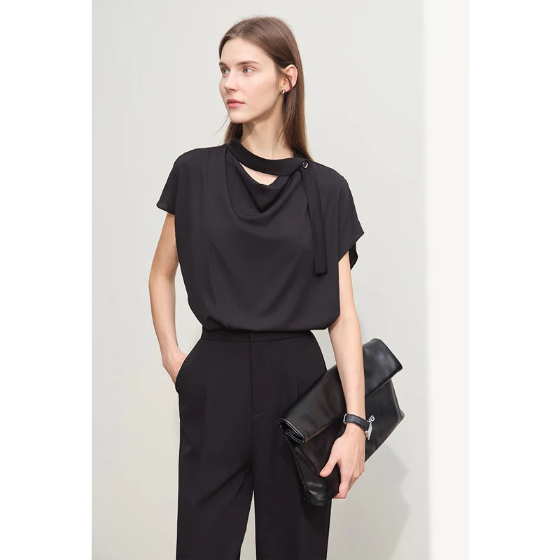 អាវធំរដូវក្តៅនារី Amii Minimalism ឆ្នាំ ២០២៥ អាវធំថ្មីរឹងមាំចងជាមួយដៃអាវអាវធំរលុងរបស់ស្ត្រី 12422010