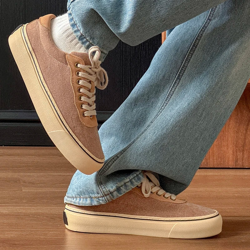 Men's high-quality canvas shoes four seasons fashion breathable light soft-sole comfort outdoor casual walking sports board shoe