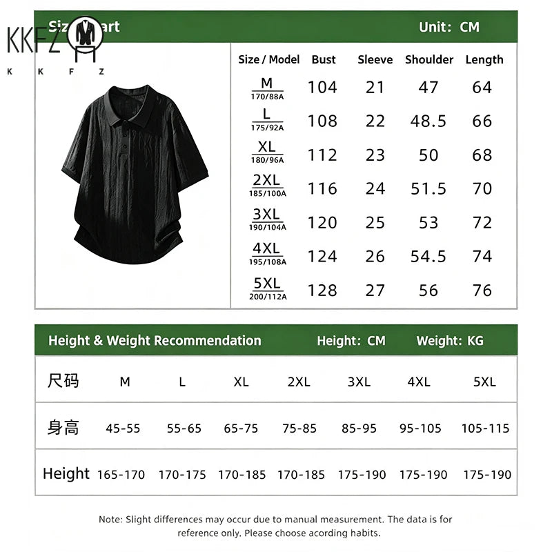 Men Lapel Collar Polo Short Sleeve Top Rhombus Jacquard Weave Partial Button Closure For Youth Casual Street Fashion Style