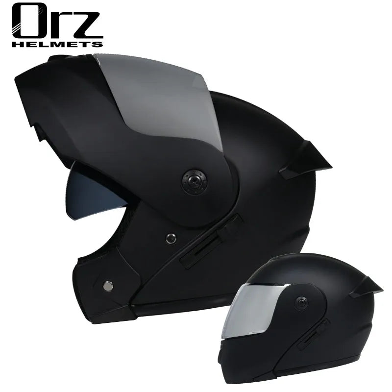 Dual Visors Helmets Modular Motorcycle Helmet Flip up Open Full Face Helmet Moto Casque Casco Motocicleta Capacete