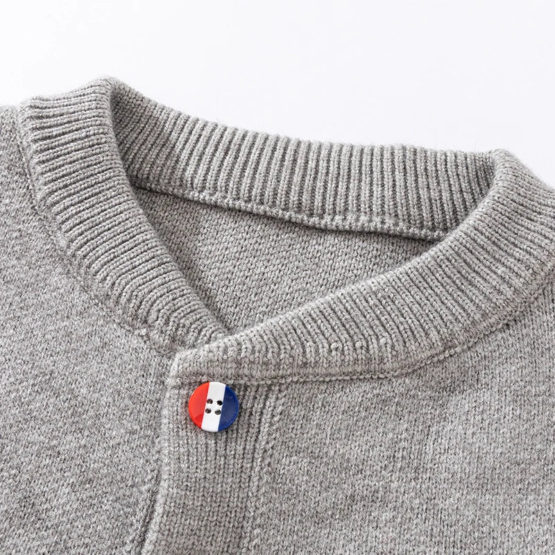 New Autumn Winter Men Long-Sleeved Knitted Shirt Jacket Single-Breasted Quality Cardigan Casual Fashion Comfort Men's Clothing