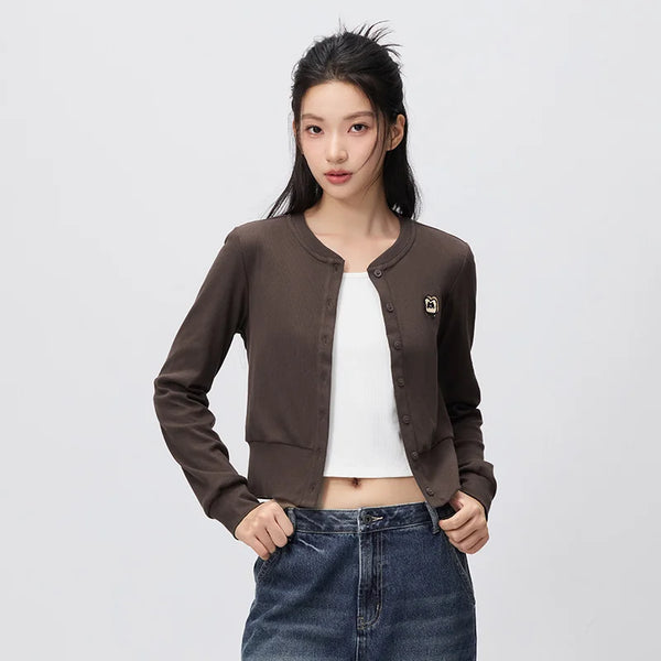 អាវយឺតដៃវែង Semir សម្រាប់នារី រាងស្លីម រដូវស្លឹកឈើជ្រុះ ឆ្នាំ២០២៦ ស្ទីលសាមញ្ញ ងាយស្រួលប្រើ ពាក់ប្រចាំថ្ងៃ