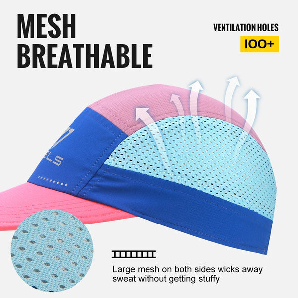 WRELS Sun Hats UV Protection Dry Quickly Hollow Top Sun Hat Summer Packable Visor Outdoor Sport Sun Protection Hat For Tennis