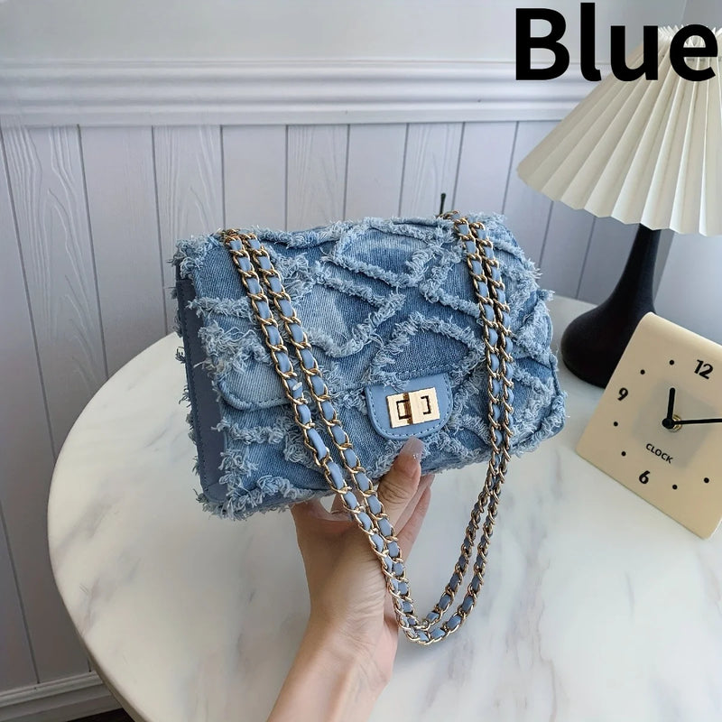 1PC Ladies' fashionable armpit handbag, Featuring an Exquisite Lock And Chain Decoration, Ideal for Those Prefer This Bag Style