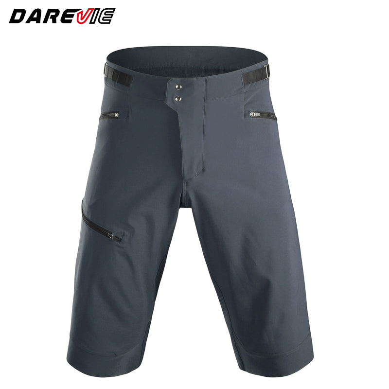 ខោខ្លីជិះកង់បុរស DAREVIE ខោខ្លីការពារទឹកជ្រាបខ្យល់សម្រាប់បុរស ហោប៉ៅពីរ ធន់នឹងការពាក់ ស្រូបយកសំណើម ខោខ្លីបុរស