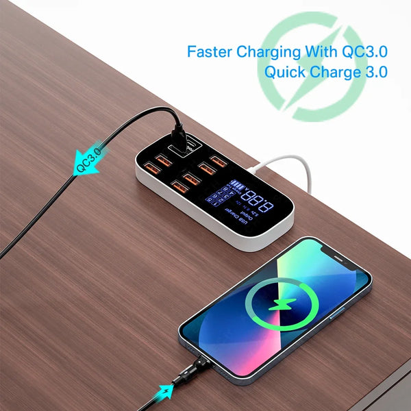 ឧបករណ៍សាកថ្មលឿន USB HUB សម្រាប់ថេប្លេត ឧបករណ៍សាកថ្មទូរសព្ទ ឧបករណ៍សាកថ្មលឿនសម្រាប់ iPhone Xiaomi Huawei Samsung