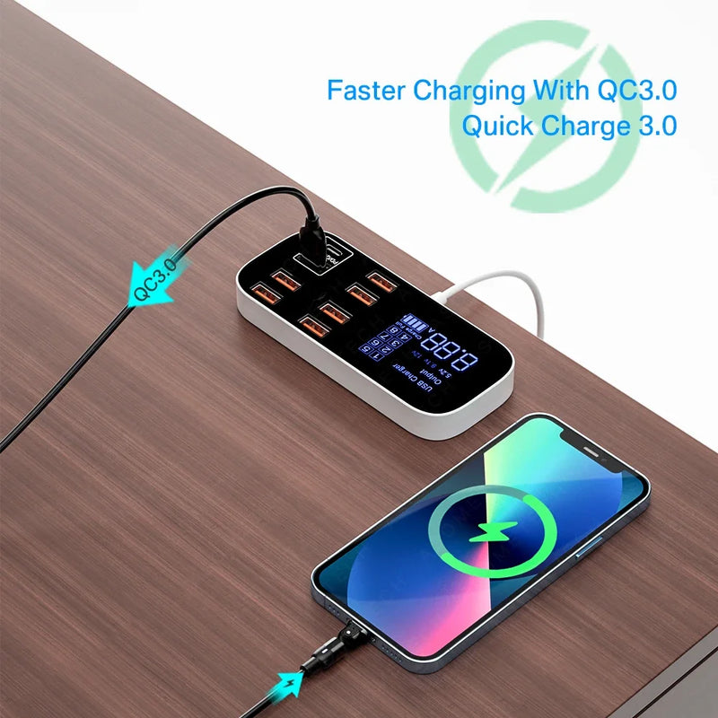 ឧបករណ៍សាកថ្មលឿន USB HUB សម្រាប់ថេប្លេត ឧបករណ៍សាកថ្មទូរសព្ទ ឧបករណ៍សាកថ្មលឿនសម្រាប់ iPhone Xiaomi Huawei Samsung