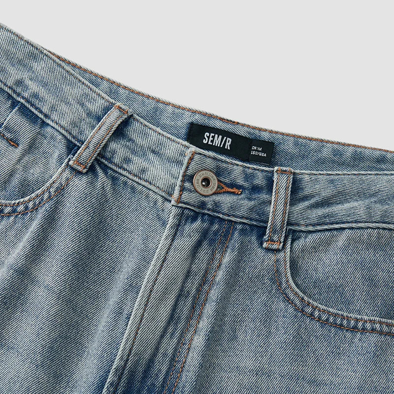 Semir Wide Leg Pants woman High Waist Loose Fit Soft Basic Denim Casual Fashion Trend Stylish Women Spring 2026