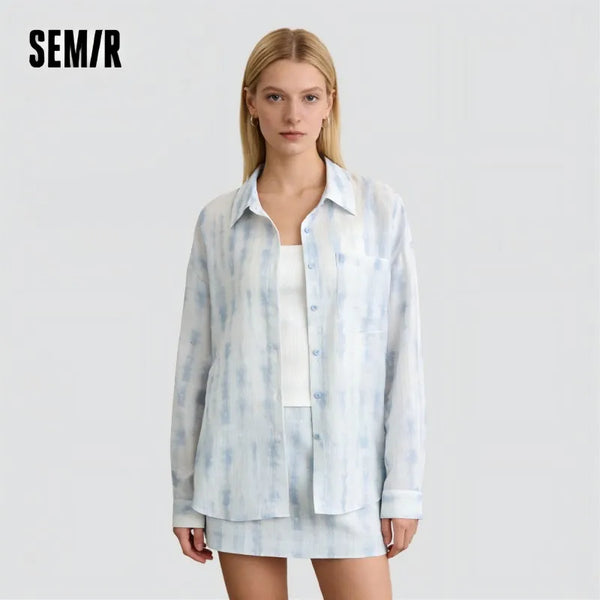 អាវស្ត្រី Semir ឆ្នាំ ២០២៦ ឈុតពីរដុំរលុង សាមញ្ញ ទាន់សម័យ ទន់ មានផាសុកភាព ពាក់ប្រចាំថ្ងៃ